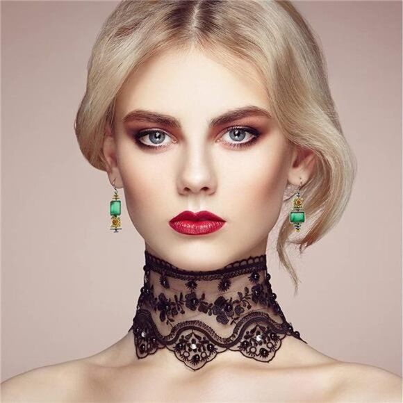 14 Pack Multicolor Boho Geometric Earring Statement Hoop Drop Dangle Earring Set - Picture 6 of 7